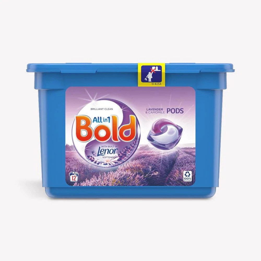 Bold All-in-1 Pods Lavender & Camomile 12 Washes PMP £4.49