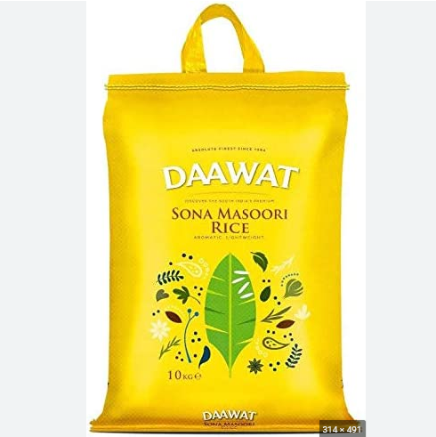 Daawat Sona Masoori Rice x 10 KG