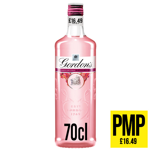 GORDONS PINK GIN PM  16.49 70CL