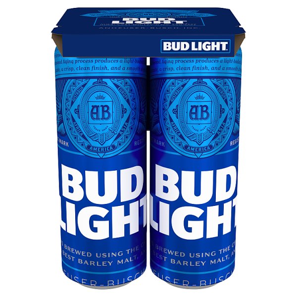 BUD LIGHT PINT CAN 4 x 568ML