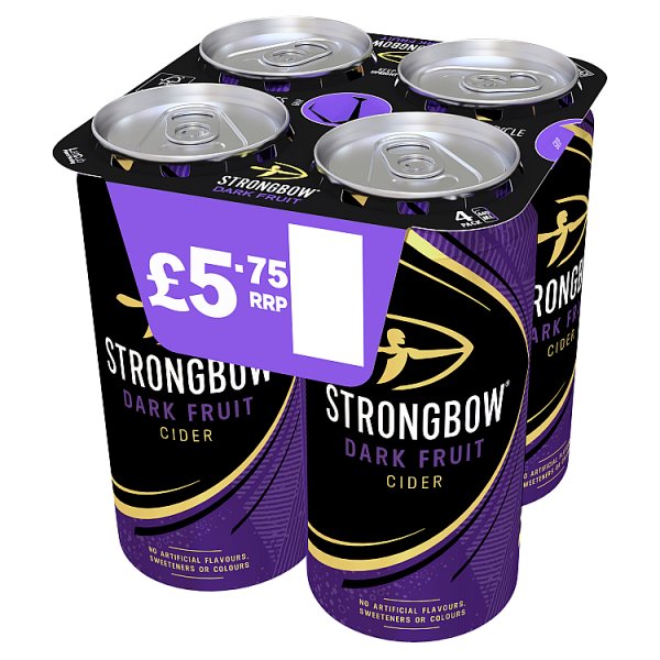 STRONGBOW DARK FRUIT CAN PM £5.75 4.0% ABV 4 x 440ML