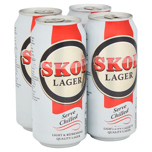 SKOL BEER CANS 4 x 440ML
