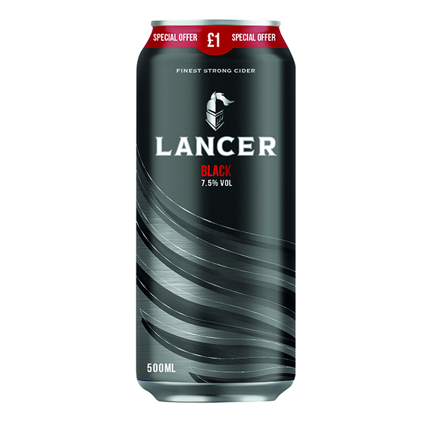 LANCER BLACK CAN 7.5% PM £1 24 x 500ML