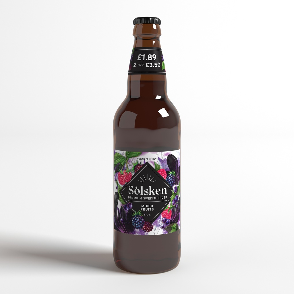 SOLSKEN MIXED FRUIT BOTTLE 12 x 500ML