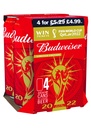 BUDWEISER CAN PM £4.99 WORLD CUP SPECIAL4 x 440ML