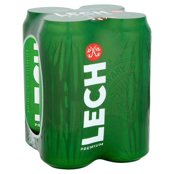 LECH PREMIUM LAGER CAN 4 x 500ML