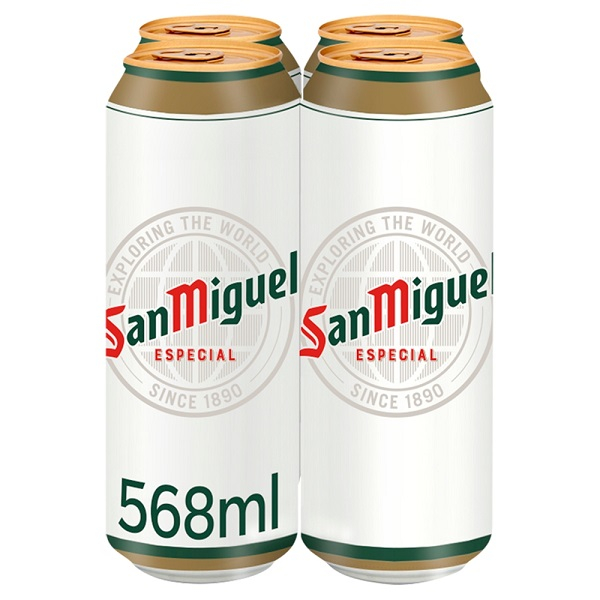 SAN MIGUEL BEER PINT CAN 4 x 568ML
