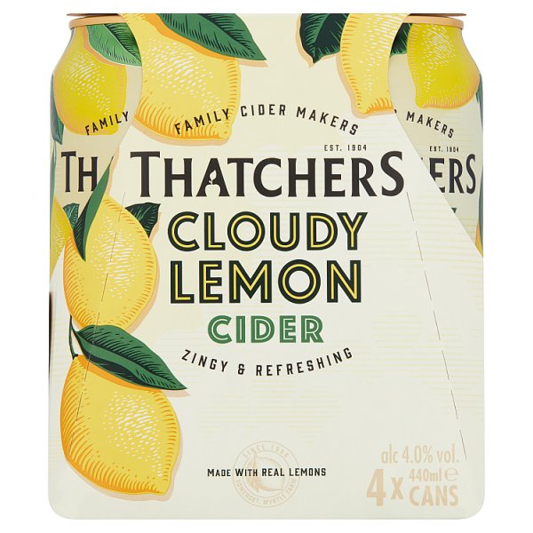 THATCHERS LEMON CIDER CAN 4 x 440ML