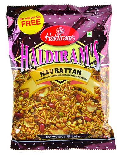 [IND180270] (1+1 Free) HALDIRAM NAVRATAN MIX x 200 GMS
