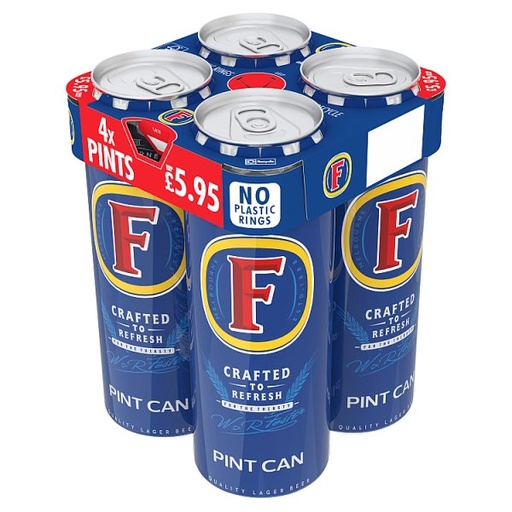 [ALC117105] FOSTERS 4 PACK CAN PM  5.95 4.0% ABV 4x568ML