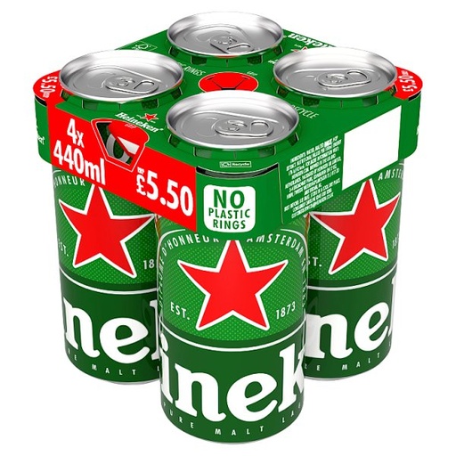[ALC117106] HEINEKEN CAN PM £5.50 5.0% ABV 4 x 440ML