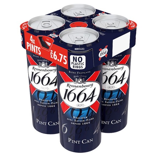 [ALC117123] KRONENBOURG PINT CAN PM £6.75 5.0% ABV 4 x 568ML
