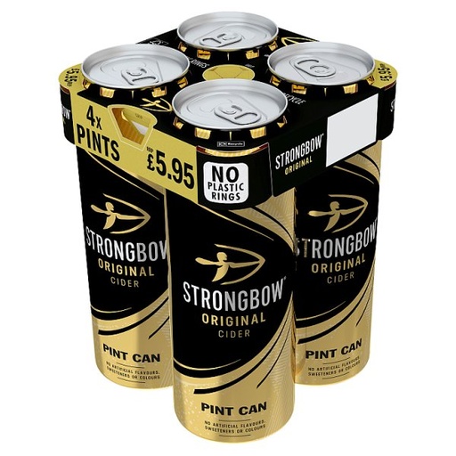 [ALC117126] STRONGBOW PINT CAN PM £5.95 4.5% ABV 4 x 568ML