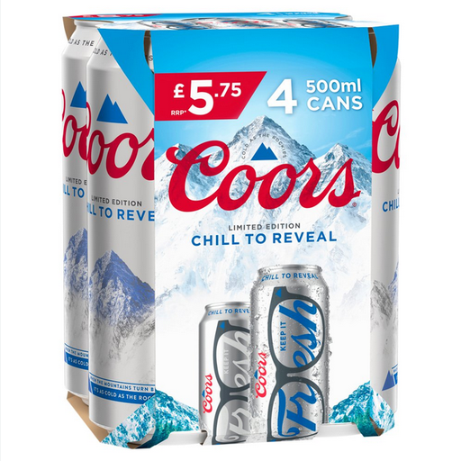 [ALC117134] COORS CAN PM £5.75 4 x 500ML