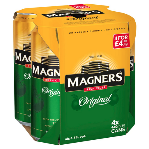 [ALC117253] MAGNERS CIDER CAN PM £4.59 4 x 440ML