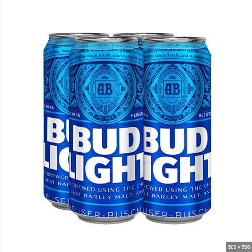[ALC117563] BUD LIGHT CAN PMP £4.75 4 x 440ML