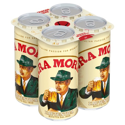 [ALC117574] BIRRA MORETTI CAN GREEN GRIP 4.6% ABV 4 x 440ML