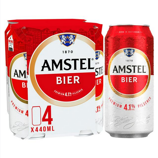 [ALC117946] AMSTEL CAN 4.1% ABV 4 x 440ML
