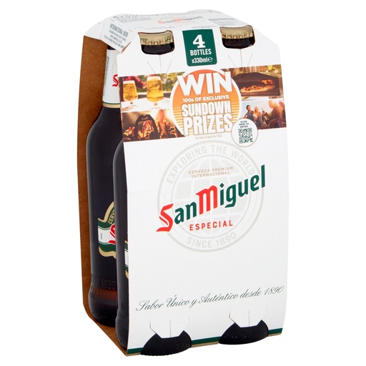[ALC118054] SAN MIGUEL BEER BOTTLES 4 x 330ML