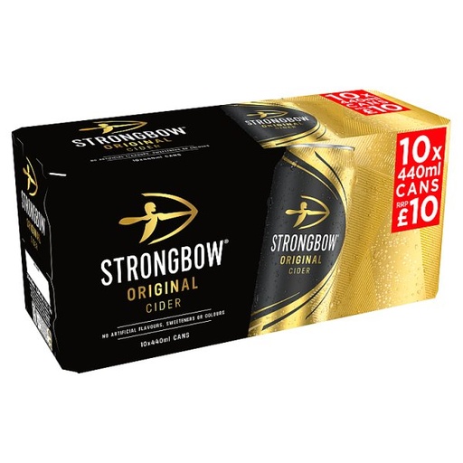 [ALC269954] STRONGBOW CIDER CAN PM £10 4.5% ABV 10 x 440ML
