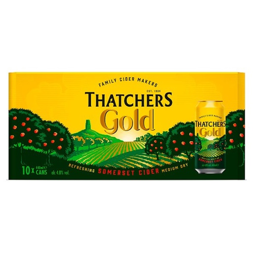 [ALC272383] THATCHERS GOLD CIDER CAN 10 x 440ML
