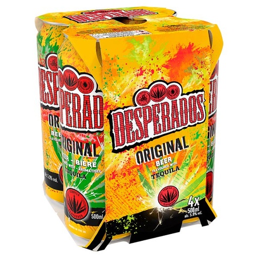 [ALC951813] DESPERADOS CAN 5.9% ABV 4 x 500ML