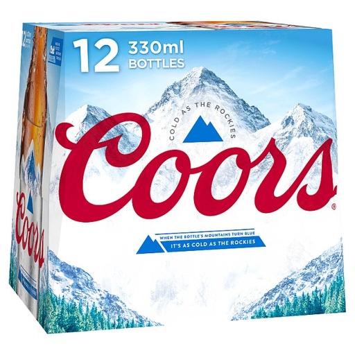 [ALC956914] COORS BOTTLE 12 x 330ML