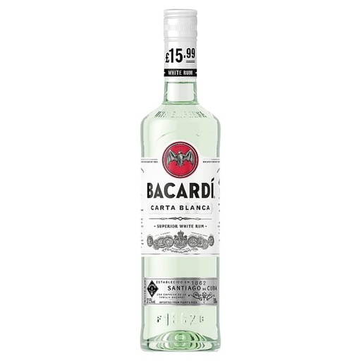 [ALC981062] BACARDI CARTA BLANCA PM £15.99 70CL