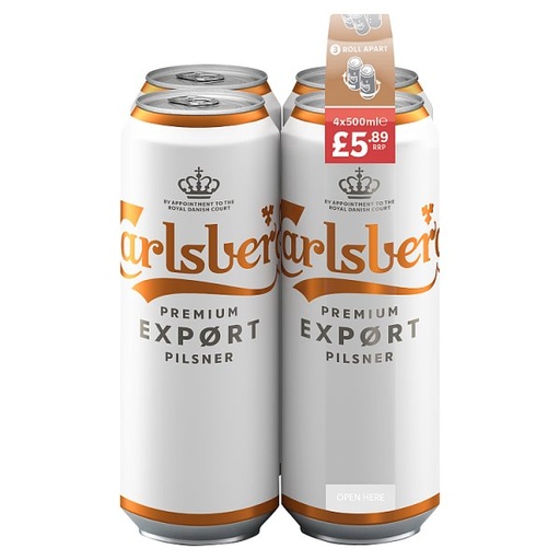 [ALC988736] CARLSBERG EXPORT BEER CANS PM £5.89 4 x 500ML