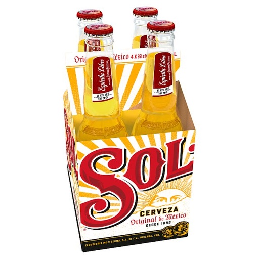[ALC990071] SOL BEER BOTTLE 4.2% ABV 4 x 330ML